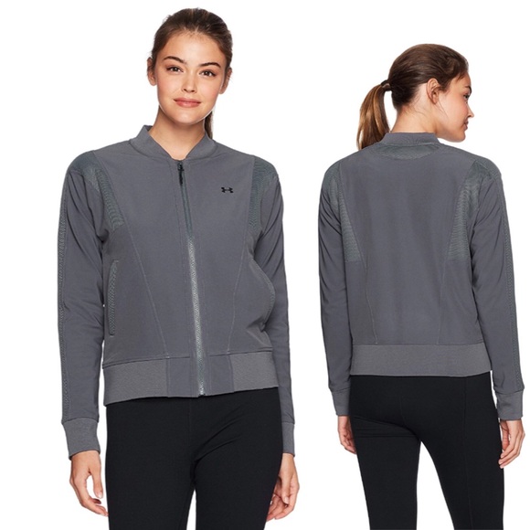 Under Armour Jackets & Blazers - Under Armour Mixed Media Woven Bomber NWT